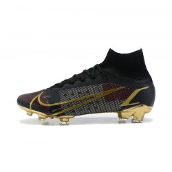 Nike Mercurial Superfly Viii Elite FG Black Gold  Soccer Cleats