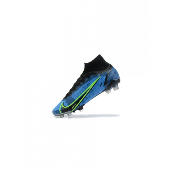 Nike Mercurial Superfly Viii Elite FG Blue Void Black Soccer Cleats