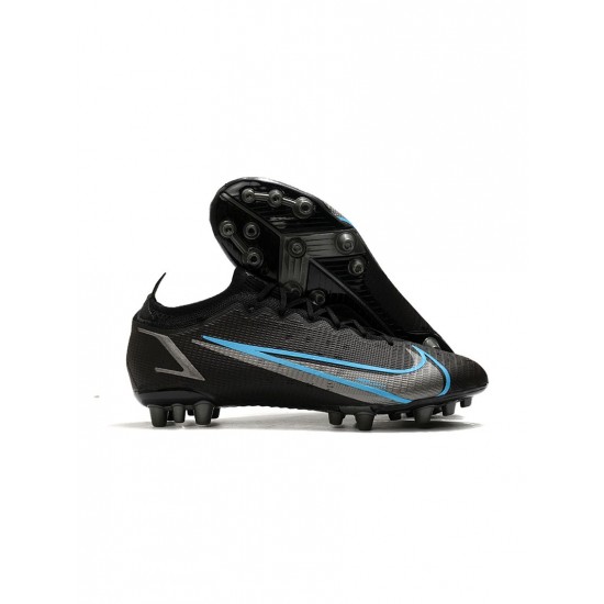 Nike Mercurial Vapor 14 Elite AG Pro Black Iron Grey University Blue Soccer Cleats