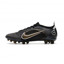 Nike Mercurial Vapor 14 Elite AG Pro Black Metallic Gold Metallic Silver Soccer Cleats