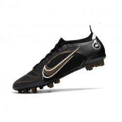 Nike Mercurial Vapor 14 Elite AG Pro Black Metallic Gold Metallic Silver Soccer Cleats