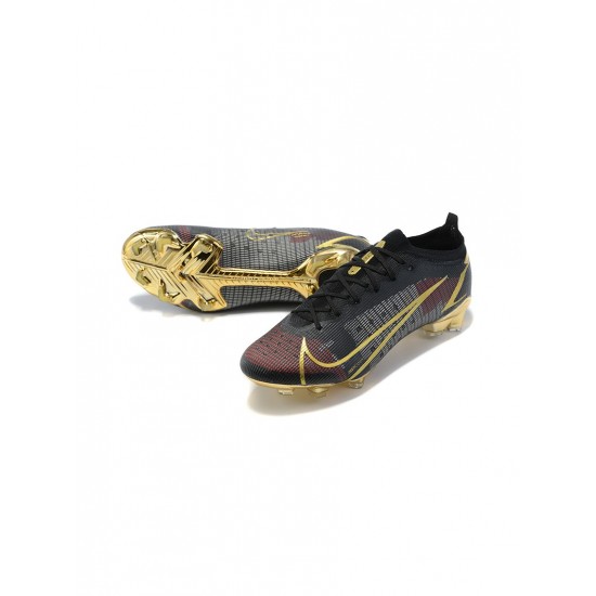 Nike Mercurial Vapor 14 Elite FG Black Gold  Soccer Cleats