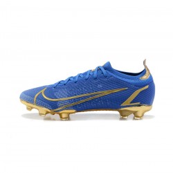 Nike Mercurial Vapor 14 Elite FG Blue Gold  Soccer Cleats