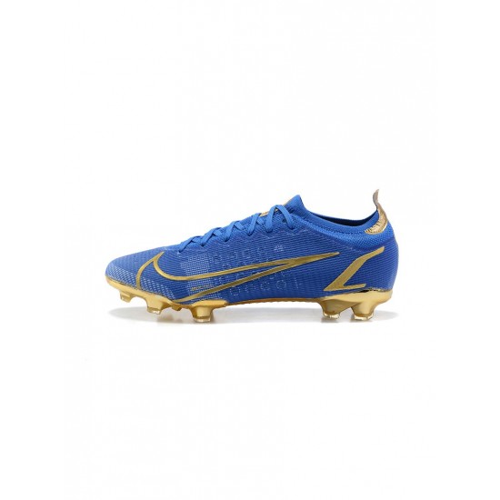 Nike Mercurial Vapor 14 Elite FG Blue Gold  Soccer Cleats