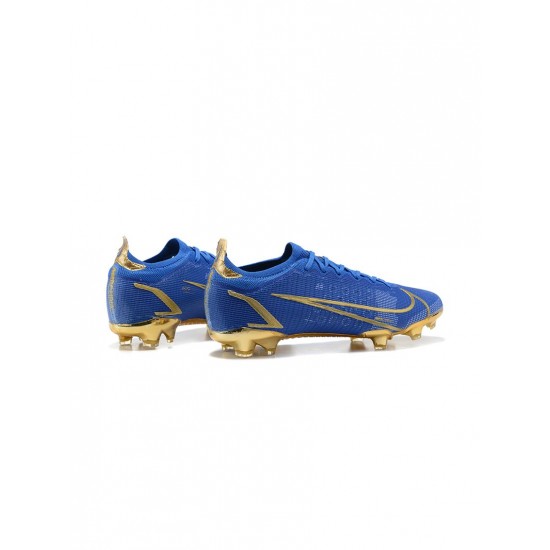 Nike Mercurial Vapor 14 Elite FG Blue Gold  Soccer Cleats