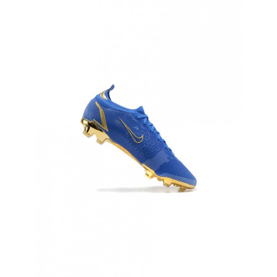 Nike Mercurial Vapor 14 Elite FG Blue Gold  Soccer Cleats