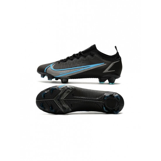 Nike Mercurial Vapor 14 Elite FG Black Iron Grey University Blue Soccer Cleats