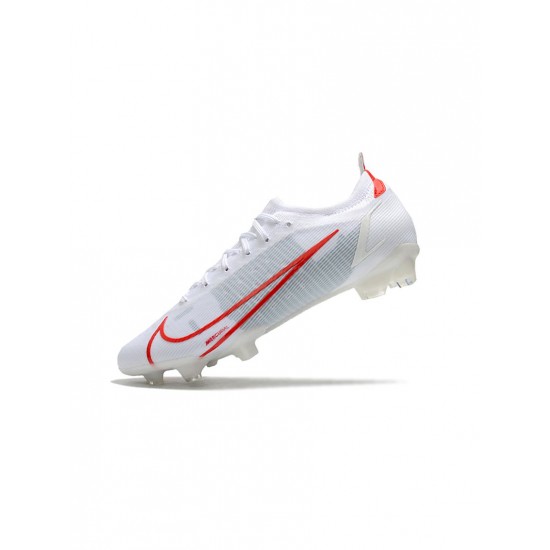 Nike Mercurial Vapor 14 Elite FG White Red Soccer Cleats