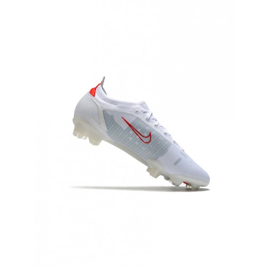 Nike Mercurial Vapor 14 Elite FG White Red Soccer Cleats