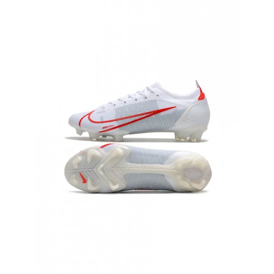 Nike Mercurial Vapor 14 Elite FG White Red Soccer Cleats