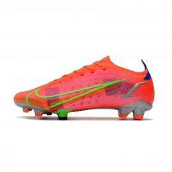 Nike Mercurial Vapor 14 Elite FG Spectrum Bright Crimson Metallic Silver Soccer Cleats