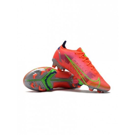 Nike Mercurial Vapor 14 Elite FG Spectrum Bright Crimson Metallic Silver Soccer Cleats