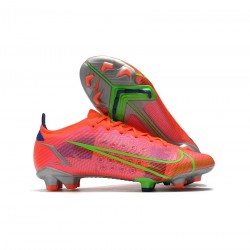 Nike Mercurial Vapor 14 Elite FG Spectrum Bright Crimson Metallic Silver Soccer Cleats