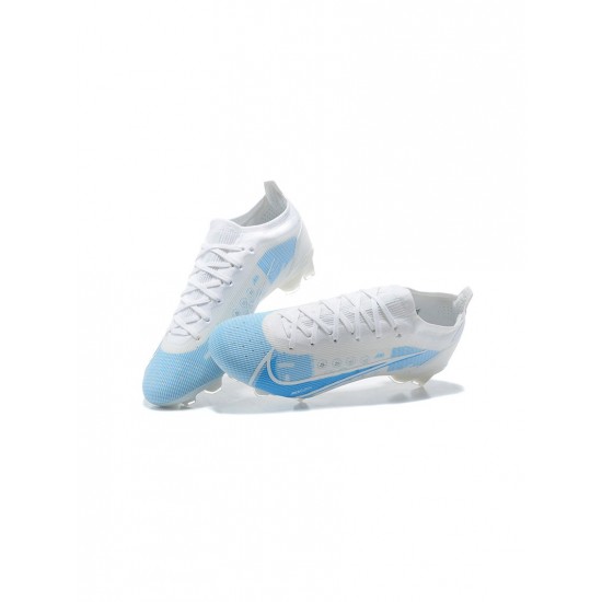 Nike Mercurial Vapor 14 Elite FG White Blue  Soccer Cleats