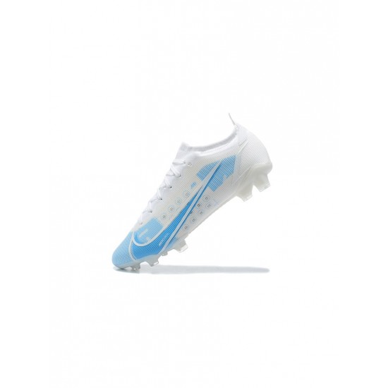 Nike Mercurial Vapor 14 Elite FG White Blue  Soccer Cleats