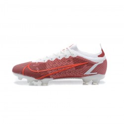 Nike Mercurial Vapor 14 Elite FG Wine Red White  Soccer Cleats