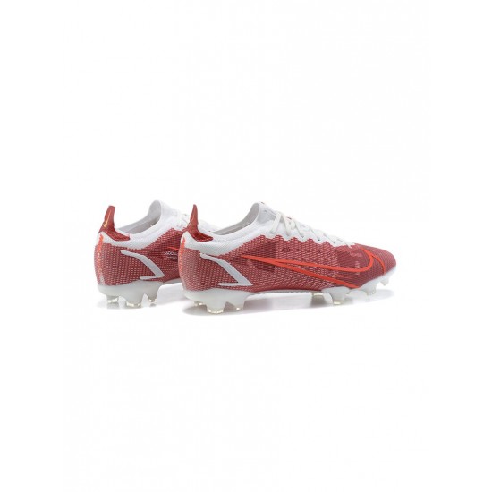 Nike Mercurial Vapor 14 Elite FG Wine Red White  Soccer Cleats