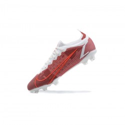 Nike Mercurial Vapor 14 Elite FG Wine Red White  Soccer Cleats