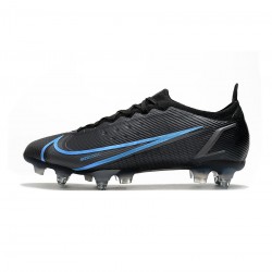 Nike Mercurial Vapor 14 Elite SG Pro Black Iron Grey University Blue Soccer Cleats