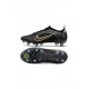 Nike Mercurial Vapor 14 Elite SG Pro Black Metallic Gold Metallic Silver Soccer Cleats