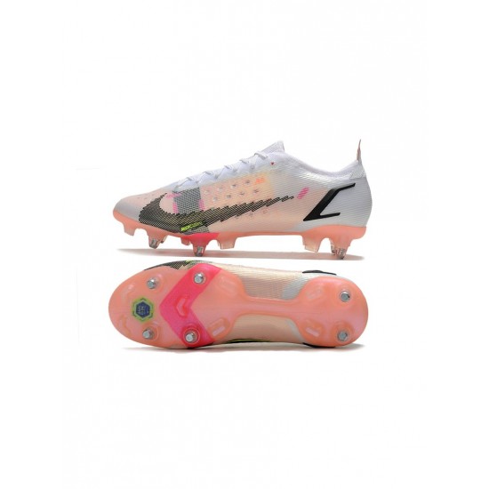 Nike Mercurial Vapor 14 Elite SG Pro White Black Bright Crimson Pink Blast Soccer Cleats