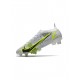 Nike Mercurial Vapor 14 Elite SG Pro White Black Metallic Silver Volt Soccer Cleats