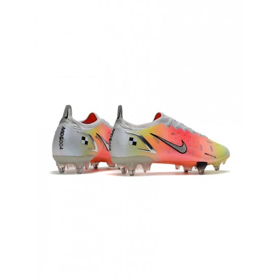 Nike Mercurial Vapor 14 Elite SG Pro White Metallic Silver Pure Platinum Soccer Cleats