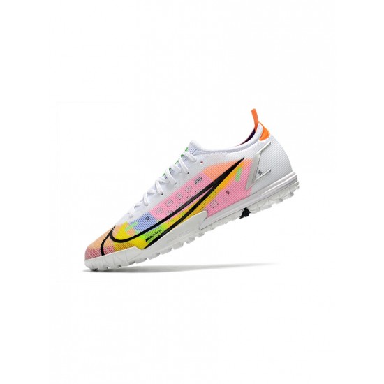 Nike Mercurial Vapor 14 Elite TF Dragonfly White Metallic Silver Dark Raisin Soccer Cleats