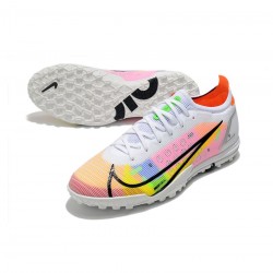 Nike Mercurial Vapor 14 Elite TF Dragonfly White Metallic Silver Dark Raisin Soccer Cleats