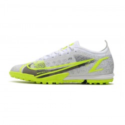 Nike Mercurial Vapor 14 Elite TF Safari White Black Metallic Silver Volt Soccer Cleats