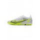 Nike Mercurial Vapor 14 Elite TF Safari White Black Metallic Silver Volt Soccer Cleats