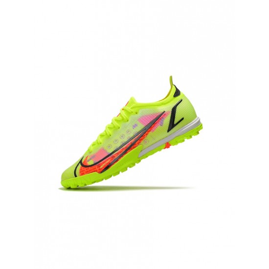 Nike Mercurial Vapor 14 Elite TF Volt Bright Crimson Black Soccer Cleats