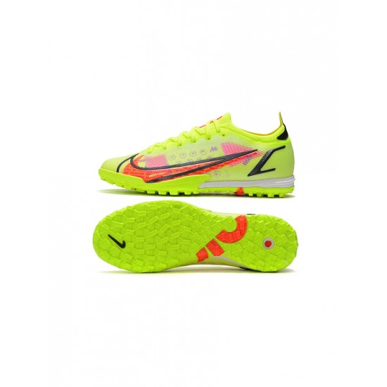 Nike Mercurial Vapor 14 Elite TF Volt Bright Crimson Black Soccer Cleats