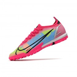 Nike Mercurial Vapor 14 Elite TF White Black Pink Mulitcolor Soccer Cleats