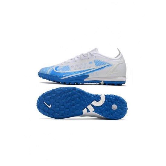 Nike Mercurial Vapor 14 Elite TF White Blue Soccer Cleats