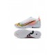 Nike Mercurial Vapor 14 Elite TF White Metallic Siilver Dark Raisin Soccer Cleats