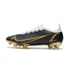 Nike Mercurial Vapor 14 FG Elite Black White Gold  Soccer Cleats