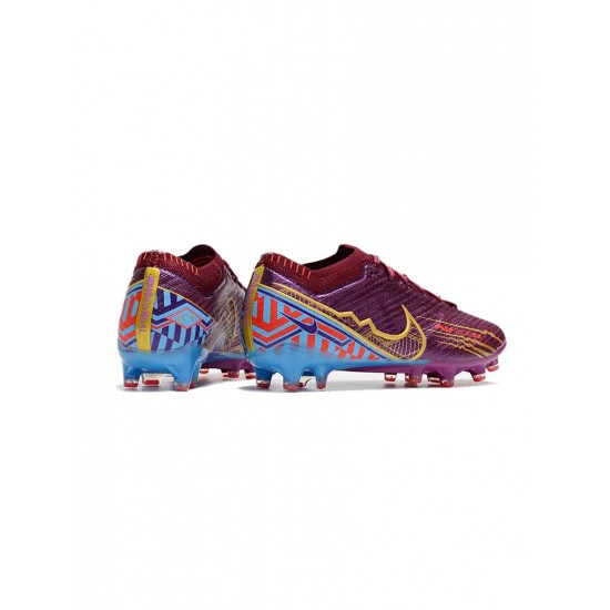 Nike Mercurial Vapor 15 Elite AG Pro Km Edition Dark Beetroot Metallic Vivid Gold Soccer Cleats