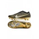 Nike Mercurial Vapor 15 Elite FG Black Gold Silver Soccer Cleats