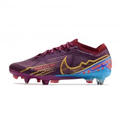 Nike Mercurial Vapor 15 Elite Km Edition SG Dark Beetroot Metallic Vivid Gold Soccer Cleats