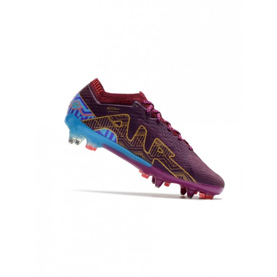 Nike Mercurial Vapor 15 Elite Km Edition SG Dark Beetroot Metallic Vivid Gold Soccer Cleats