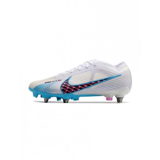 Nike Mercurial Vapor 15 Elite SG Pro White Baltic Blue Pink Blastindigo Haze Soccer Cleats