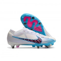 Nike Mercurial Vapor 15 Elite SG Pro White Baltic Blue Pink Blastindigo Haze Soccer Cleats