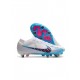 Nike Mercurial Vapor 15 Elite SG Pro White Baltic Blue Pink Blastindigo Haze Soccer Cleats