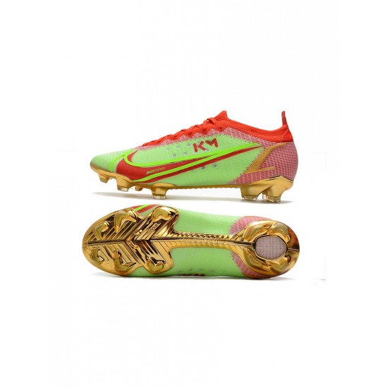 Nike Mercurial Vapor Xiv Elite FG Mbappe Green Red Gold Soccer Cleats