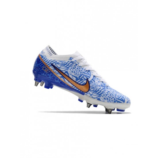 Nike Mercurial Vapor Xv Elite SG Pro White Metallic Copper Concord Soccer Cleats