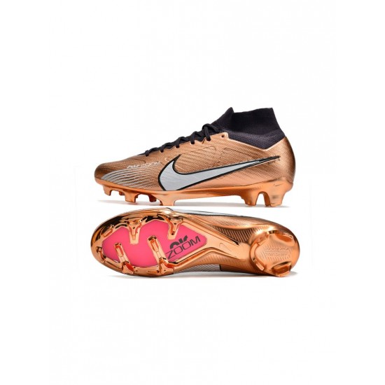 Nike Zoom Mercurial Superfly 9 Elite FG Metallic Copper Soccer Cleats