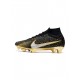 Nike Zoom Mercurial Superfly Ix Elite FG Firm Ground Black Gold White Soccer Cleats