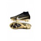 Nike Zoom Mercurial Superfly Ix Elite FG Firm Ground Black Gold White Soccer Cleats