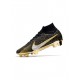 Nike Zoom Mercurial Superfly Ix Elite FG Firm Ground Black Gold White Soccer Cleats